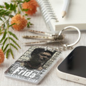 Frida Kahlo Lettering Portrait Sleutelhanger (Voorkant Rechts)