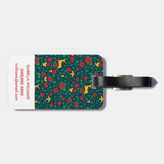 Frida Kahlo | Levenssymbolen Bagagelabel (Achterkant horizontaal)