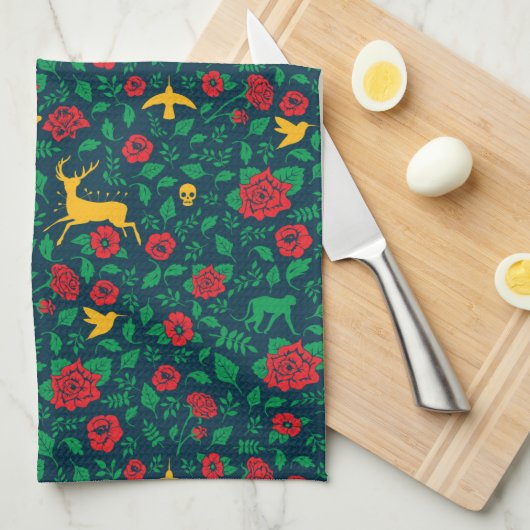 Frida Kahlo | Levenssymbolen Theedoek (Quarter Fold)