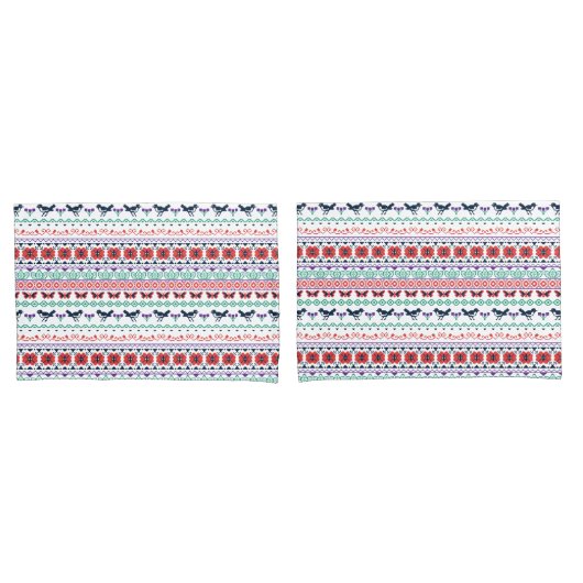 Frida Kahlo | Mexicaans patroon Kussensloop (Voorkant-Set)