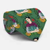 Frida Kahlo | Mi Mexico Lindo Patroon Stropdas (Opgerold)
