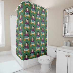 Frida Kahlo Mi Mexico Lindo Pattern Douchegordijn