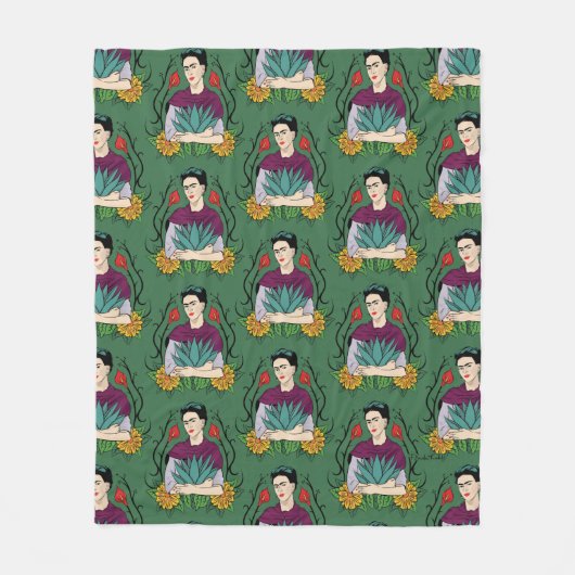 Frida Kahlo | Mi Mexico Lindo Pattern Fleece Deken (Voorkant)