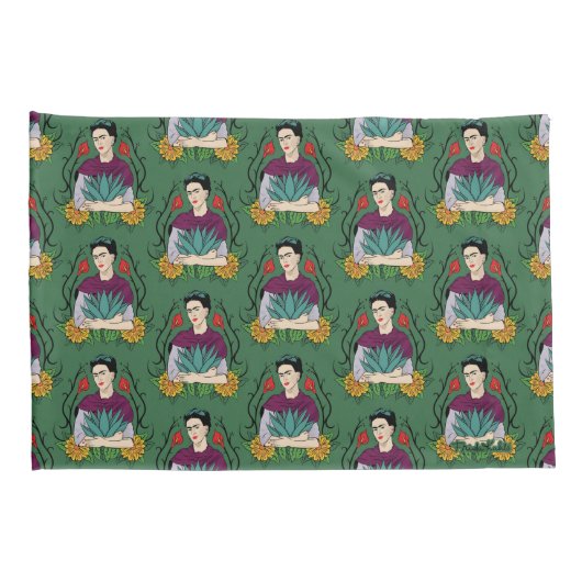Frida Kahlo | Mi Mexico Lindo Pattern Kussensloop (Achterkant-Rechts)