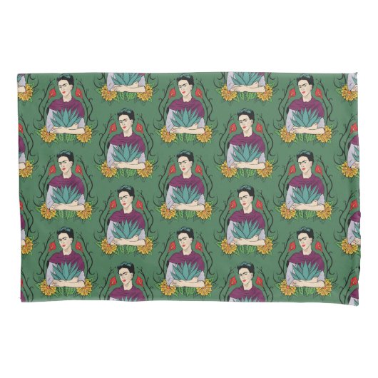 Frida Kahlo | Mi Mexico Lindo Pattern Kussensloop (Voorkant-Links)