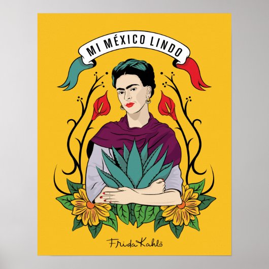 Frida Kahlo | Mi Mexico Lindo Poster (Voorkant)