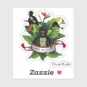 Frida Kahlo Mis Monos Sticker