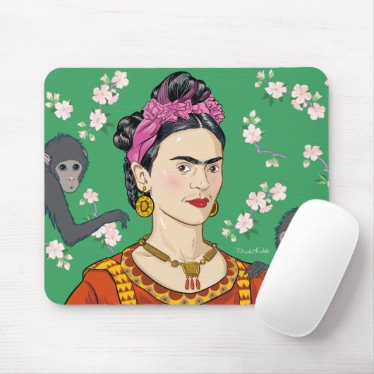 Frida Kahlo Monkey Graphic Muismat (Met muis)