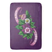 Frida Kahlo | Paarse Floral Bouquet Badmat (Voorkant Verticaal)