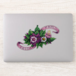 Frida Kahlo Paarse Floral Bouquet Sticker