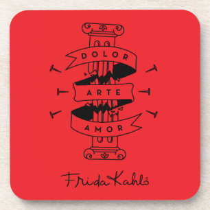 Frida Kahlo Pain Art Love Drankjes Onderzetter