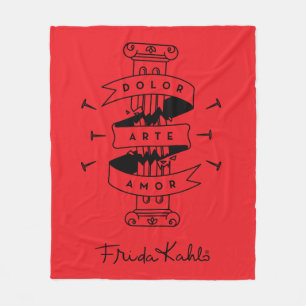 Frida Kahlo Pain Art Love Fleece Deken