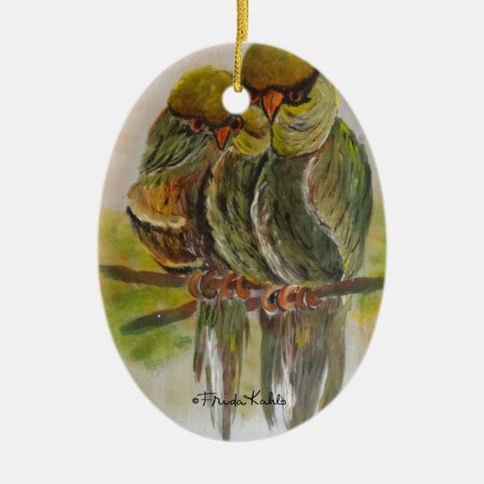 Frida Kahlo Painted Birds Keramisch Ornament (Voorkant)