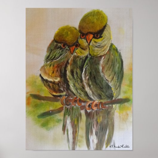 Frida Kahlo Painted Birds Poster (Voorkant)