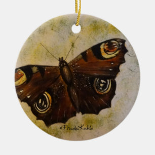 Frida Kahlo Painted Butterfly Keramisch Ornament