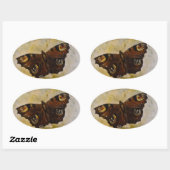 Frida Kahlo Painted Butterfly Ovale Sticker (Vel)