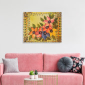 Frida Kahlo Painted Flores Canvas Afdruk (Insitu (Woonkamer))