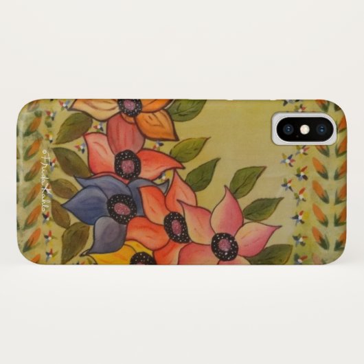 Frida Kahlo Painted Flores Case-Mate iPhone Case (Achterkant (horizontaal))