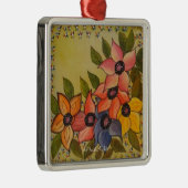 Frida Kahlo Painted Flores Metalen Ornament (Rechts)