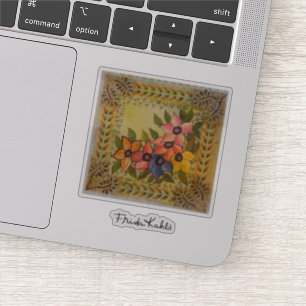 Frida Kahlo Painted Flores Sticker