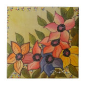 Frida Kahlo Painted Flores Tegeltje (Voorkant)