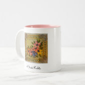 Frida Kahlo Painted Flores Tweekleurige Koffiemok (Voorkant links)