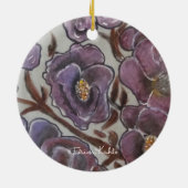 Frida Kahlo Painted Flowers Keramisch Ornament (Achterkant)