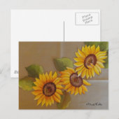 Frida Kahlo Painted Sunflower Briefkaart (Voorkant / Achterkant)
