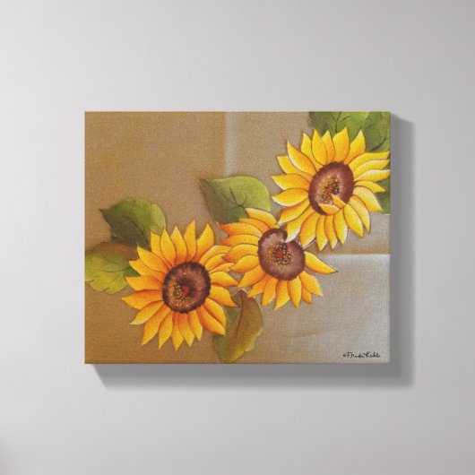 Frida Kahlo Painted Sunflower Canvas Afdruk (Voorkant)