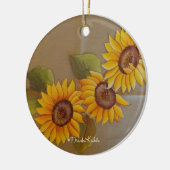 Frida Kahlo Painted Sunflower Keramisch Ornament (Links)