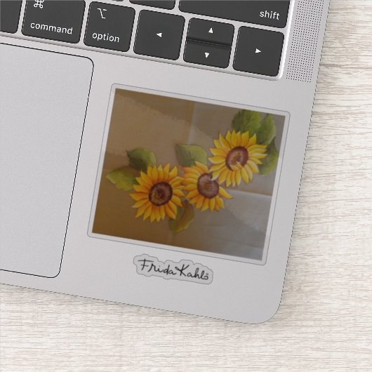 Frida Kahlo Painted Sunflower Sticker (Detail)