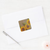 Frida Kahlo Painted Sunflower Vierkante Sticker (Envelop)