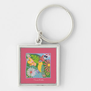 Frida Kahlo Parrot Graphic Sleutelhanger