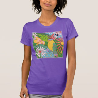 Frida Kahlo Parrot Graphic T-shirt