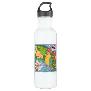 Frida Kahlo Parrot Graphic Waterfles