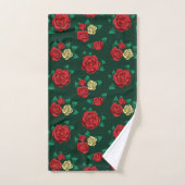 Frida Kahlo | Patroon rood en gouden Roos Bad Handdoek (Handdoek)