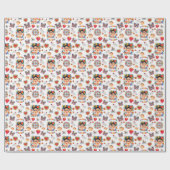 Frida Kahlo Pattern, kunstenaar, kunstleraar Cadeaupapier (Vlak)