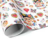 Frida Kahlo Pattern, kunstenaar, kunstleraar Cadeaupapier (Rol Hoek)