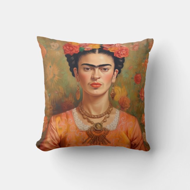 Frida Kahlo Pillow, Cushion, Frida Decor Kussen (Voorkant)