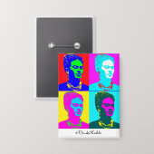 Frida Kahlo Pop Art Portrait Button (Voorkant / Achterkant)