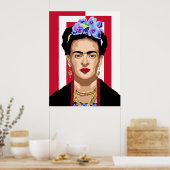 Frida Kahlo pop art Poster (Keuken)