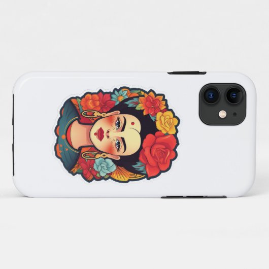 Frida Kahlo Portrait Art Case-Mate iPhone Case (Achterkant (horizontaal))