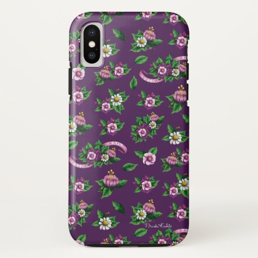 Frida Kahlo | Purlpe Floral Bouquet Pattern Case-Mate iPhone Case (Achterkant)