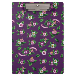 Frida Kahlo Purlpe Floral Bouquet Pattern Klembord