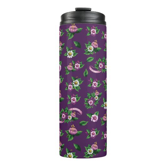 Frida Kahlo | Purlpe Floral Bouquet Pattern Thermosbeker (Voorkant)