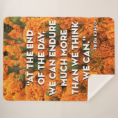 Frida Kahlo Quote Blanket Sherpa Deken (Voorkant (horizontaal))