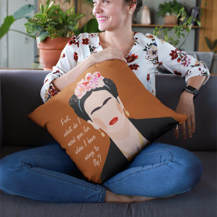 Frida Kahlo Quote Portret Uniek Stijlvol Kunstwerk Kussen