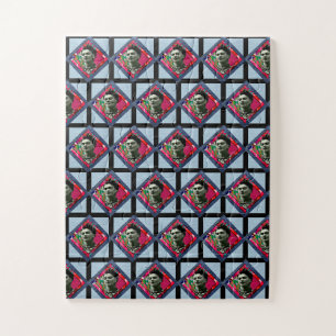Frida Kahlo Retro Pink Denim Legpuzzel