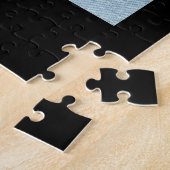 Frida Kahlo Retro Pink Denim Legpuzzel (Zijkant)