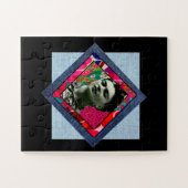 Frida Kahlo Retro Pink Denim Legpuzzel (Horizontaal)